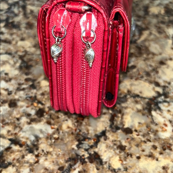 Brighton Red Embossed Clutch with Silver Accent - Picture 12 of 12